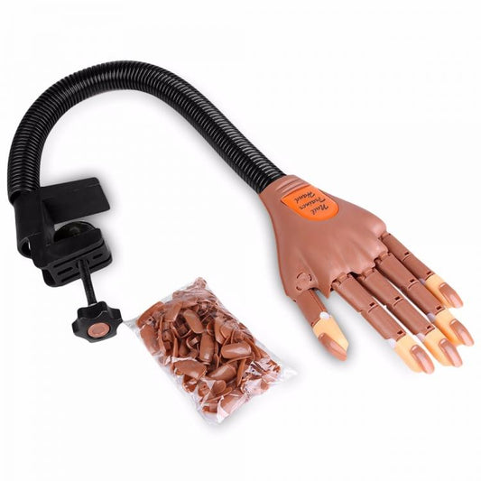 Mano Finta Nailart Per Esercitazione Supporto Tavolo Ricostruzione Unghie + Tips