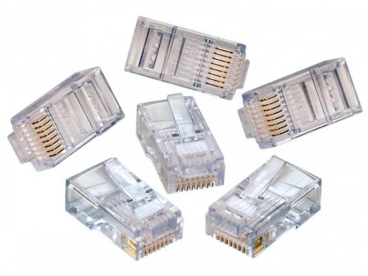 50 PEZZI CONNETTORE LAN CAT5 8 POLI CAVO ETHERNET PLUG LAN RJ45 NETWORK INTERNET