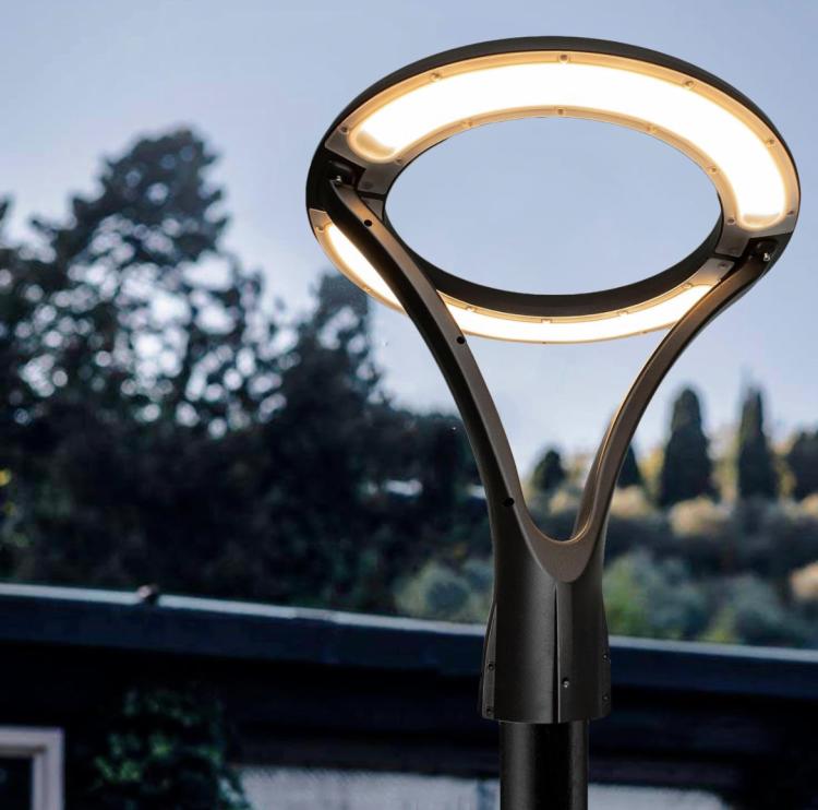 Lampione Moderno Led 100W/930W Cerchio Fungo Ip65 Design Elegante Luce Giardino