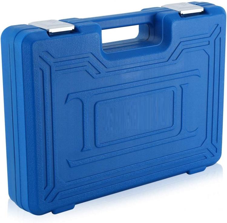 Valigetta Chiavi A Cricchetto Bussola Kit 108 Pz Pezzi Chiave Bussole 1/2 E 1/4