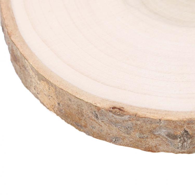5pz BASE LEGNO TRONCO DECORAZIONE TAVOLO CENTROTAVOLA ALZATINA SHABBY-NATALE 26cm