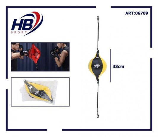 Hb Palla Tesa Sacco Boxe Elastico Colpitore Taekwondo Speed Ball Pugilato Giallo