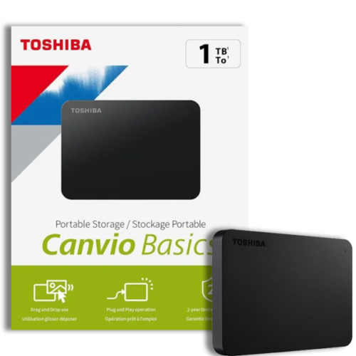 Toshiba Canvio Basics Hdd 1Tb Tb510 Modello 2023 Hard Disk Esterno Usb 3.2 2,5"