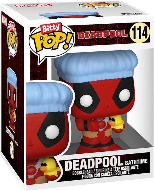 Funko Bitty Pop ! Deadpool Bathtime/Flamengo/Supper Hero 4 Pack Mistery Figure