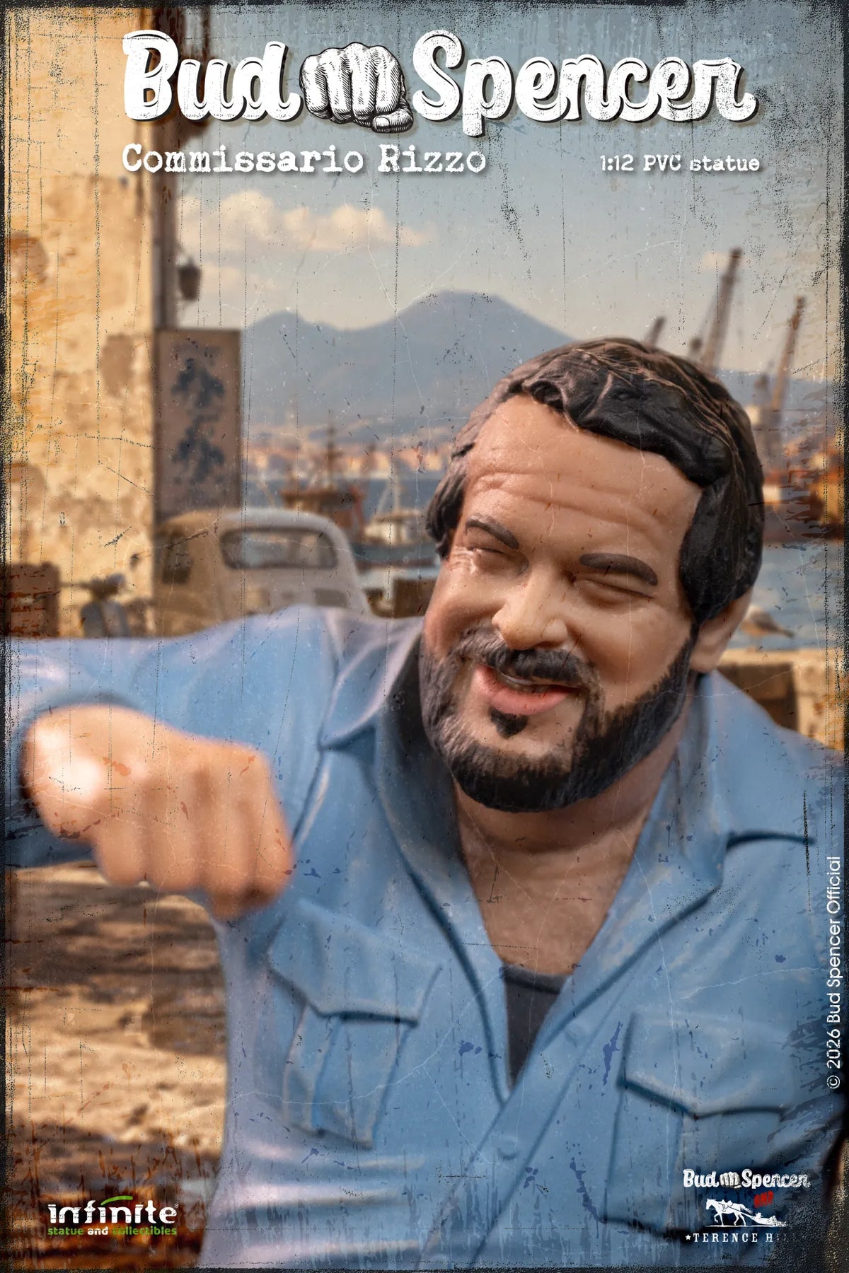 Infinite - Bud Spencer "Commissario Rizzo" 1/12 Statue Figure Statuetta Figura 16Cm
