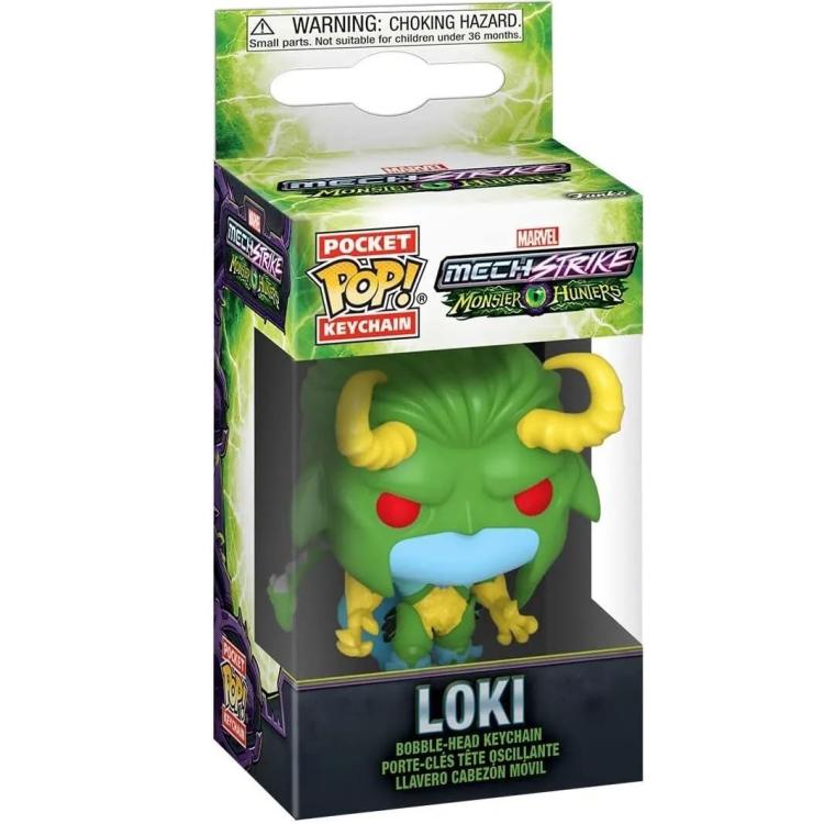 Funko Pop Pocket Keychain Marvel Mech Strike Monster Hunter (Loki) Portachiavi