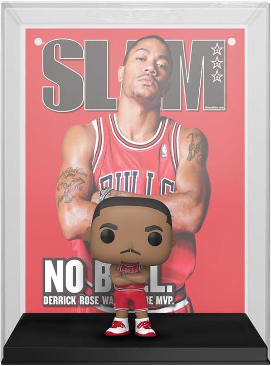 Funko Pop ! Nba Chicago Bulls Cover Slam (11) Derrick Rose Vinyl Figure Basket