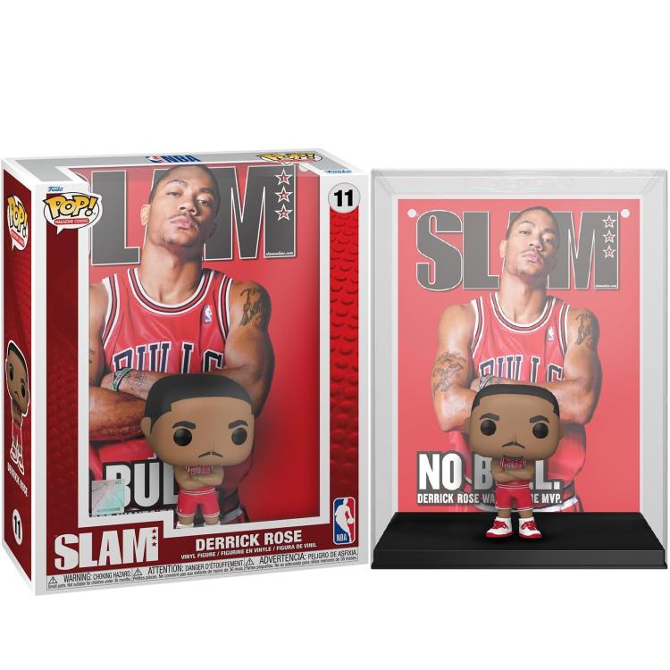 Funko Pop ! Nba Chicago Bulls Cover Slam (11) Derrick Rose Vinyl Figure Basket