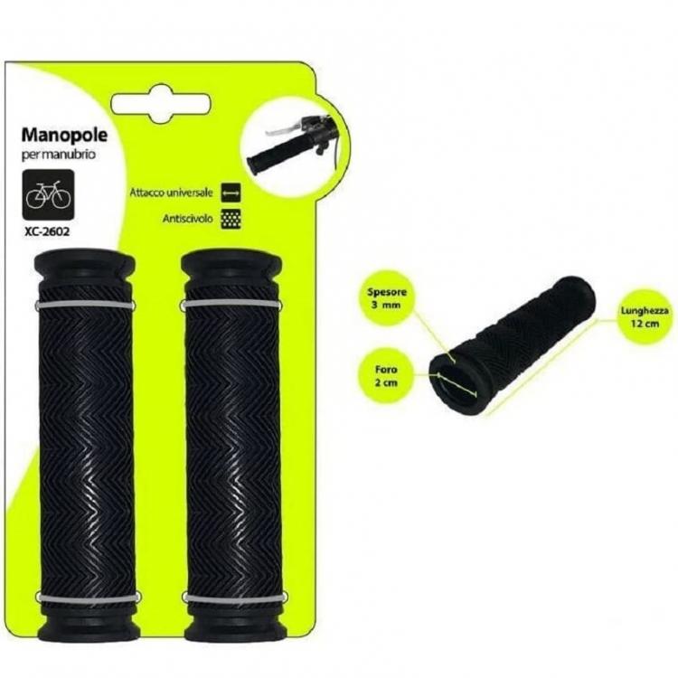 COPPIA MANOPOLE BICI ERGONOMICHE GOMMA BICICLETTA MTB BIKE MANUBRIO UNIVERSALE