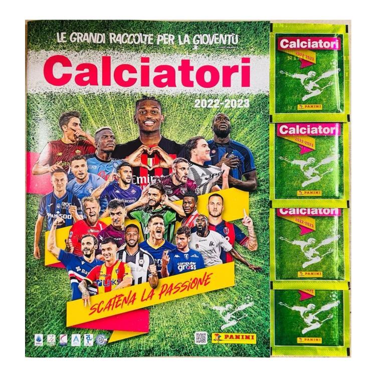 CALCIATORI PANINI 2022-2023 STARTER PACK ALBUM + 4 BUSTINE CALCIO SERIE A NUOVO