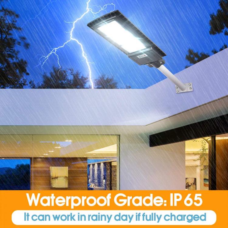 Lampione Stradale Faro Led 180W Pannello Solare Telecomando Sensore Crepuscolare