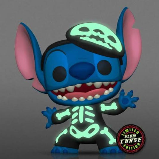 Funko Pop ! Disney - Lilo & Stitch (1234) Skeleton Stitch (Chase) Glow Special