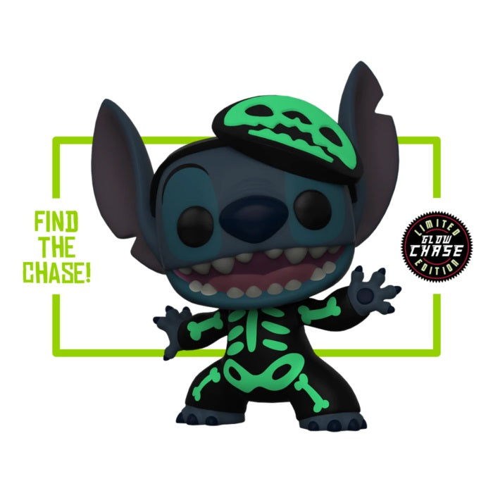 Funko Pop ! Disney - Lilo & Stitch (1234) Skeleton Stitch (Chase) Glow Special