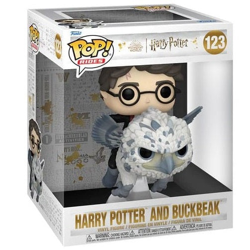 Funko Pop ! Rides Deluxe (123) Harry Potter W/Buckbeak Fierobecco Figure 15Cm