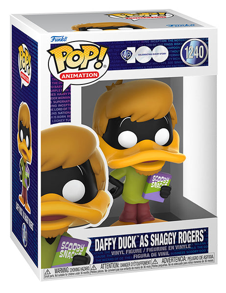Funko Pop ! Animation Warner 100Th (1240) Duffy Duck As Shaggy Rogers Figure 9Cm