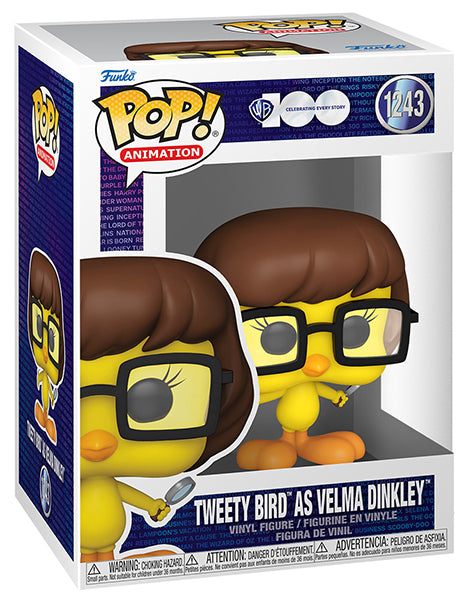 Funko Pop! Animation Warner 100Th (1243) Tweety Bird As Velma Dinkley Figure 9Cm