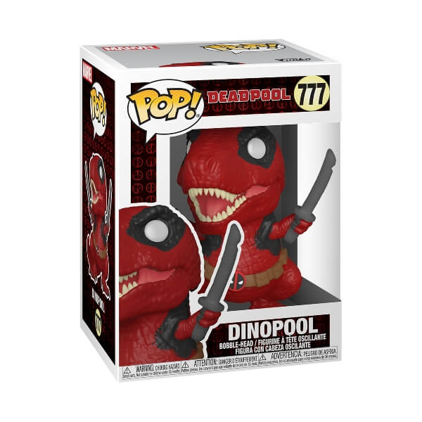 Funko Pop ! Marvel Deadpool 30Th (777) Dinopool Vinyl Figure 9Cm Jurassic Dead