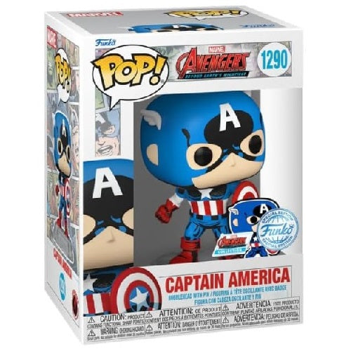 Funko Pop ! Marvel Avengers (1290) Captain America W/Enamel Pin Special Edition