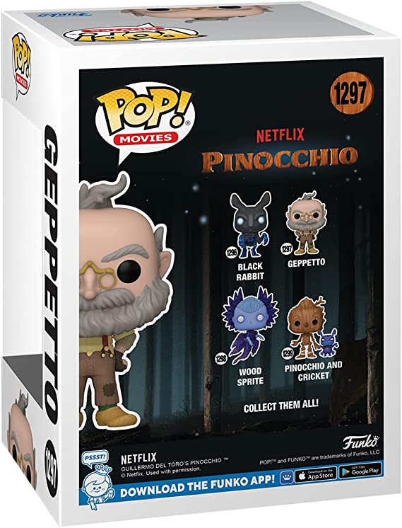 Funko Pop ! Movies: Pinocchio (Netflix) Geppetto (1297) Vinyl Action Figure