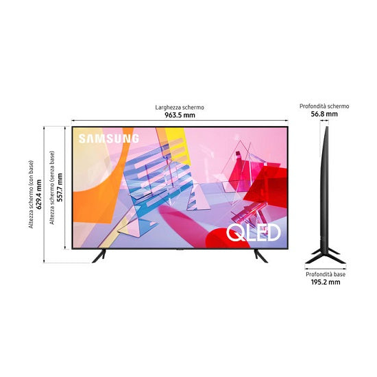 Samsung Qled 4K 43" Quantum Hdr Qe43Q60Tauxzt Tv Wifi Smart Tv Ps4 Netflix Pc