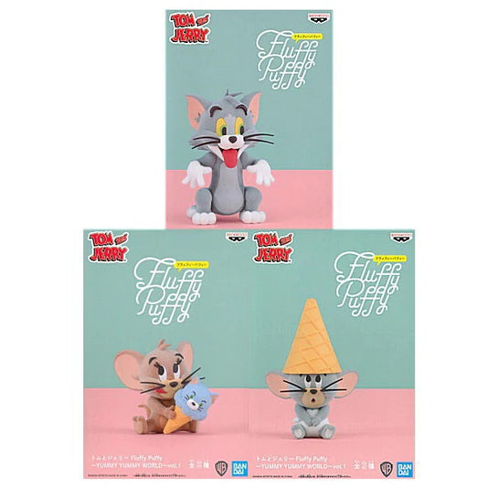 Tom & Jerry Fluffy Puffy Vol.1 - Set Da 3 Tom - Jerry - Tuffy Banpresto Figure