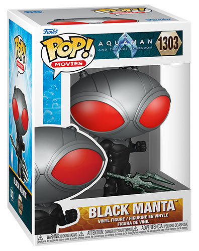 Funko Pop ! Movies Acquaman And The Lost Kingdom (1303) Black Manta Vinyl Figure