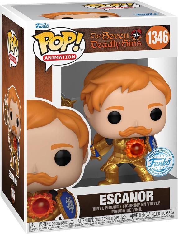 Funko Pop ! Animation Seven Deadly Sins (1346) Escanor W/Axe Special Edition Exm