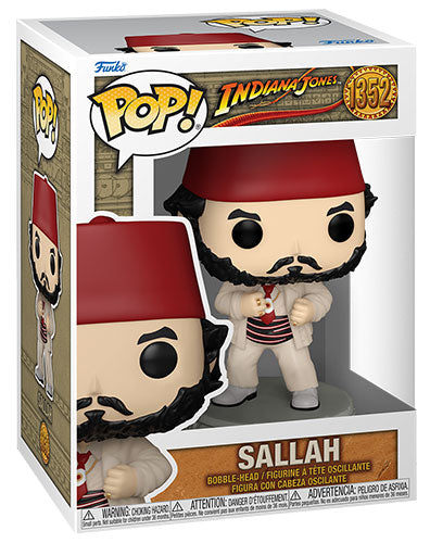 Funko Pop ! Movies Indiana Jones - (1352) Sallah Vinyl Figure 9Cm Statua Nuovo
