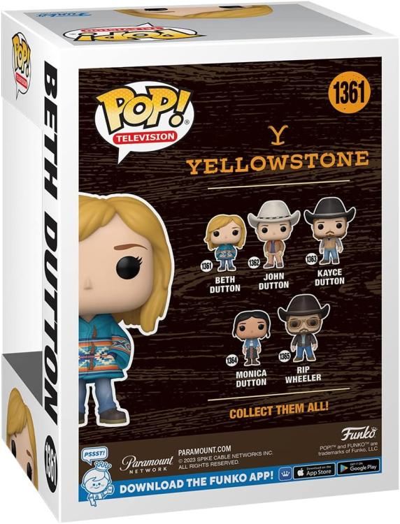 Funko Pop ! Television - Yellowstone : (1361) Beth Dutton Vinyl Figure 9Cm Nuovo