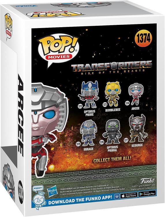 Funko Pop! Movies: Transformers Rise Of The Beasts (1374) Arcee Vinyl Figure 9Cm