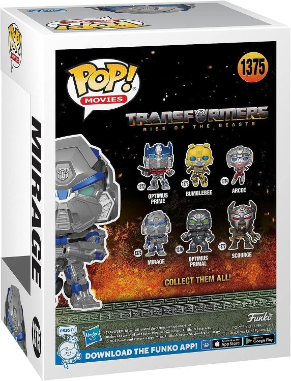 Funko Pop! Movies: Transformers Rise Of The Beasts (1375) Mirage - Vinyl Figure