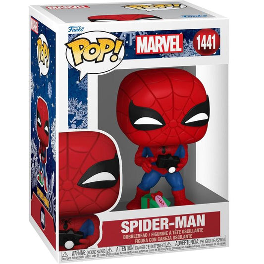 Funko Pop ! Marvel - (1441) - Spider-Man Open Gift Holiday Figure Vinyl 9Cm