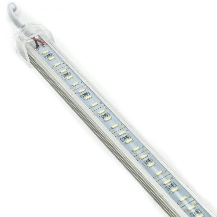 BARRA LUMINOSA STRISCIA 144 LED 1M ALLUMINIO RIGIDO STRIP 12V SOTTOPENSILE CALDA