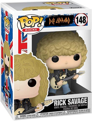 Funko Pop ! Rocks Def Leppard - (148) Rick Savage Figure 9Cm Cantante Anni 70-80