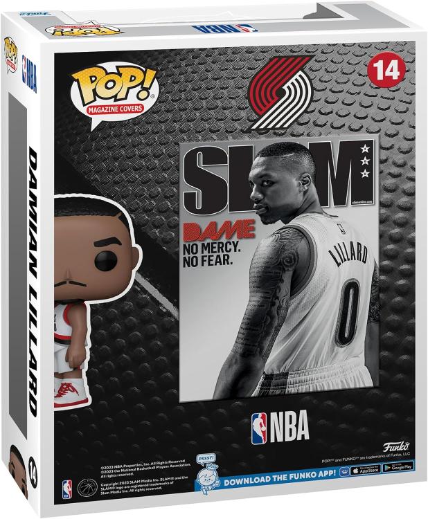 Funko Pop ! Nba Portland Cover Slam (14) Damian Lillard Vinyl Figure 9Cm Basket