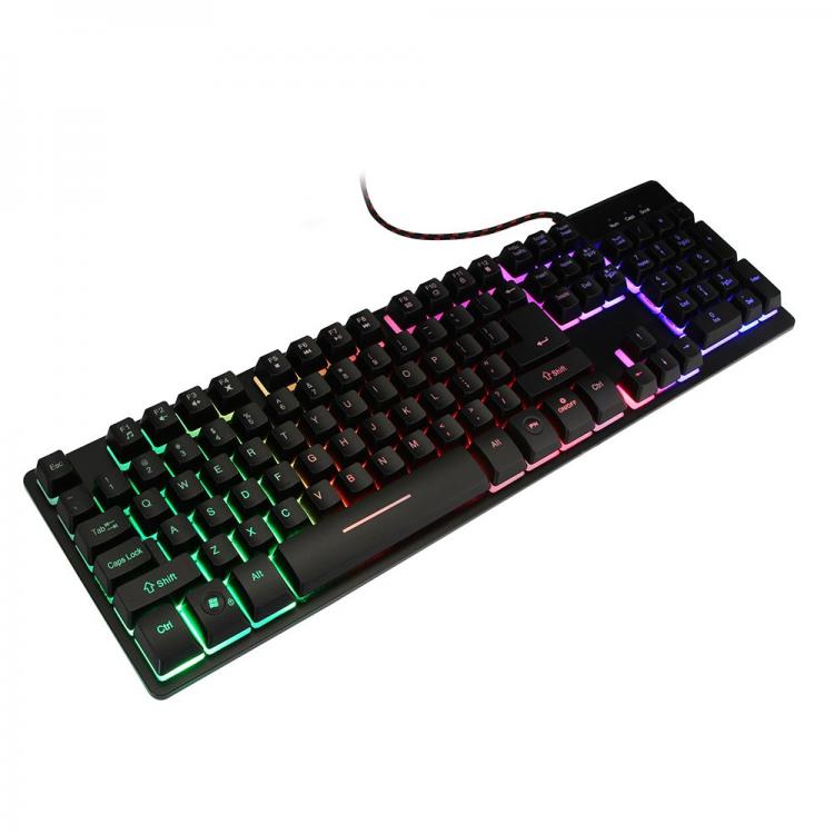 Tastiera Retroilluminata Gaming Computer Pc Led Usb Meccanica Keyboard Gioco 801