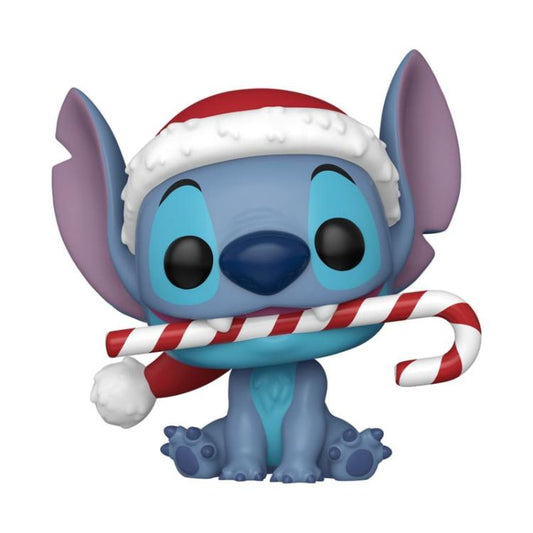 Funko Pop ! Disney Lilo & Stitch Holiday (1502) Stitch W/Candy Cane Figure 9Cm
