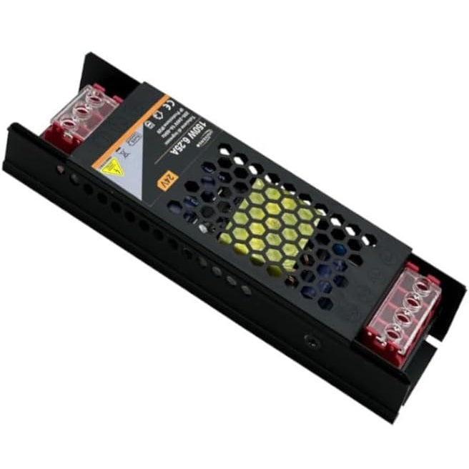 ALIMENTATORE SLIM STABILIZZATO 24V 150W SWITCH TRASFORMATORE 6.25MHA TELECAMERE