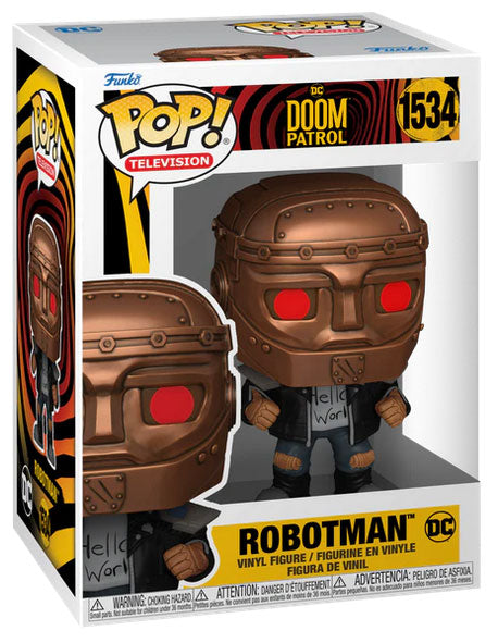 Funko Pop ! Television Doom Patrol (1534) Robotman Vinyl Figure 9Cm Statua