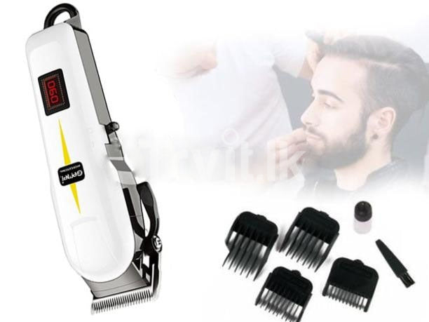 Geemy Gm-6008 Rasoio Tagliacapelli Ricaricabile Elettrico Regola Barba Display