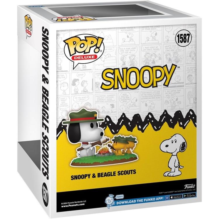 Funko Pop ! Television Deluxe- (1587) Snoopy & Beagle Scouts Vinyl Figure 15Cm