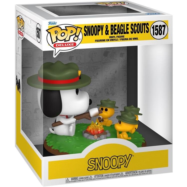 Funko Pop ! Television Deluxe- (1587) Snoopy & Beagle Scouts Vinyl Figure 15Cm