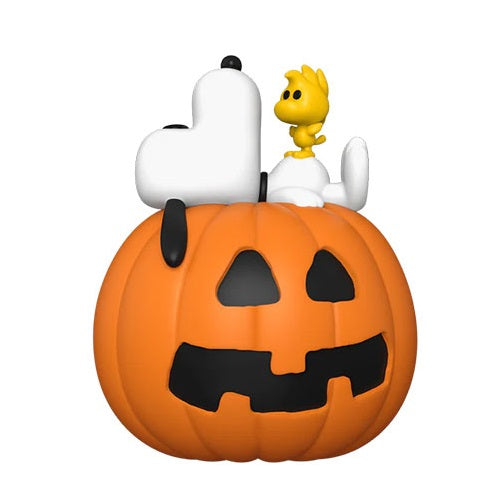 Funko Pop ! Television Deluxe- (1589) Snoopy & Woodstock W/Pumpkin Figure 15Cm
