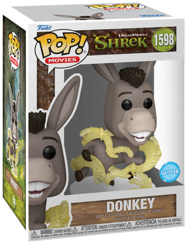 Funko Pop ! Movies Shrek 30Th - (1598) Donkey Glitter (Ciuchino) Figure 9Cm