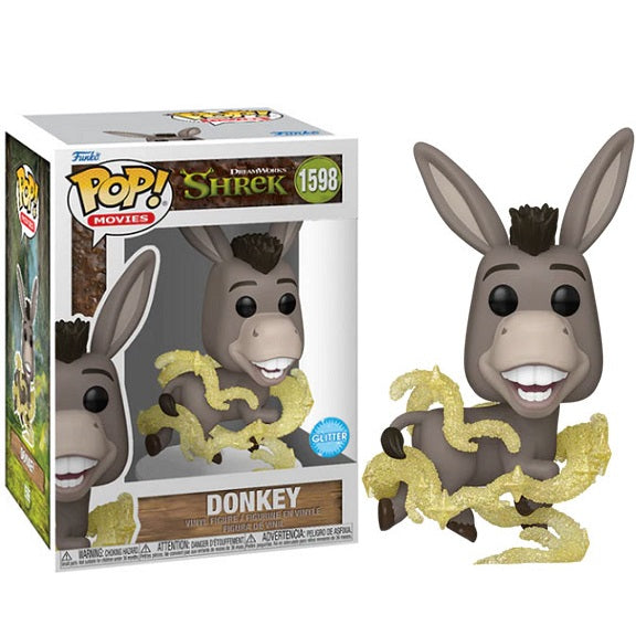 Funko Pop ! Movies Shrek 30Th - (1598) Donkey Glitter (Ciuchino) Figure 9Cm