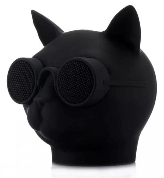 AKAI | SPEAKER BLUETOOTH AUX USB CASSA LED PORTATILE NERA CANE/GATTO BILLY BLACK