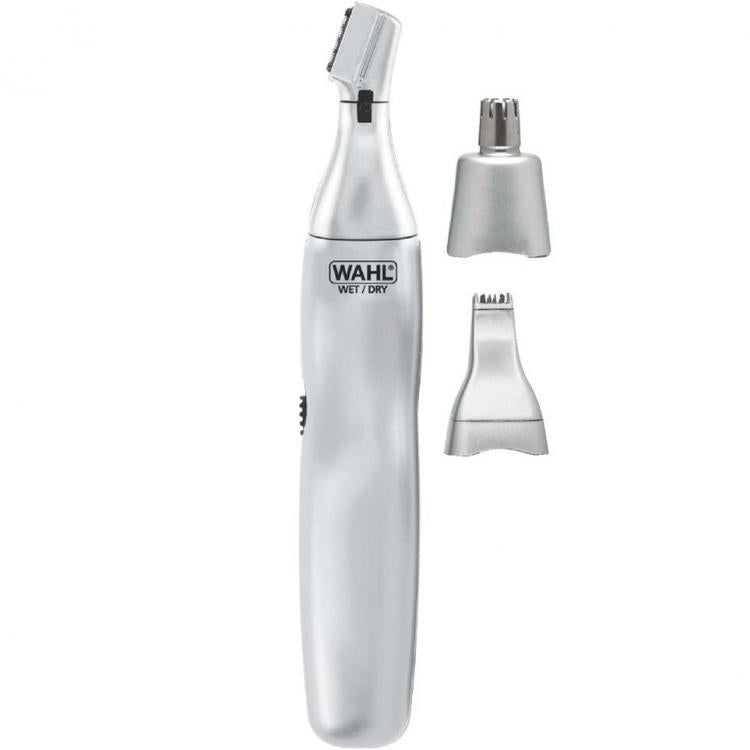 Wahl Rasoio Rifinitore Peli Corpo Naso Orecchie Sopracciglia + Accessori Viaggio