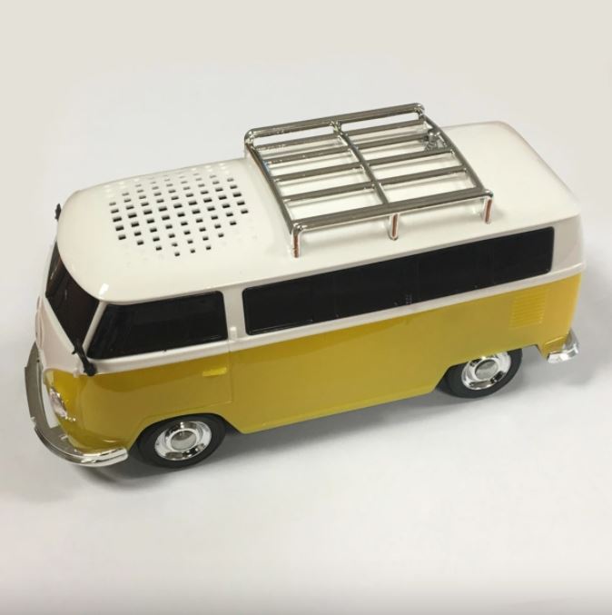 AKAI | PULMINO RETRO VAN MINI BUS SPEAKER BLUETOOTH AUX USB CASSA LED PORTATILE