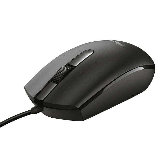 Trust Mouse Ottico Basi Wired 3 Pulsanti 1200Dpi Usb Nero Pc Desktop Notebook