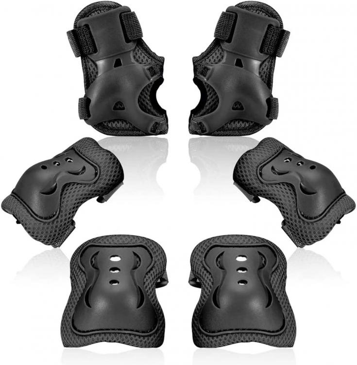 Set Protezioni Bambini Polsi Ginocchiere Gomitiere Bici Bicicletta Pattini Skate